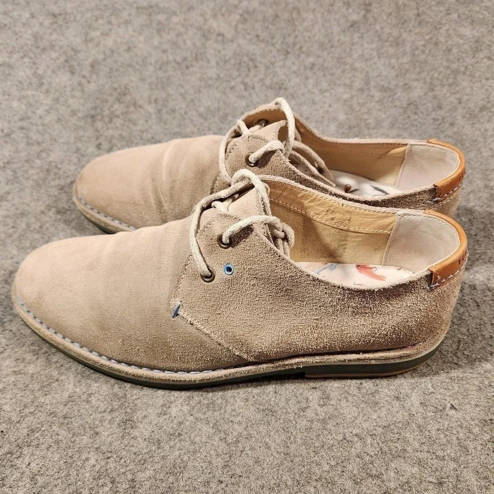 Ted Baker Chock Shoes Mens‎ Size 7 Cream Suede Lace Up Casual Sneakers Portugal